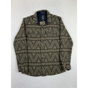 Roark Shirt Mens Small Green Nordsman Manawa Flannel Snap Geometric